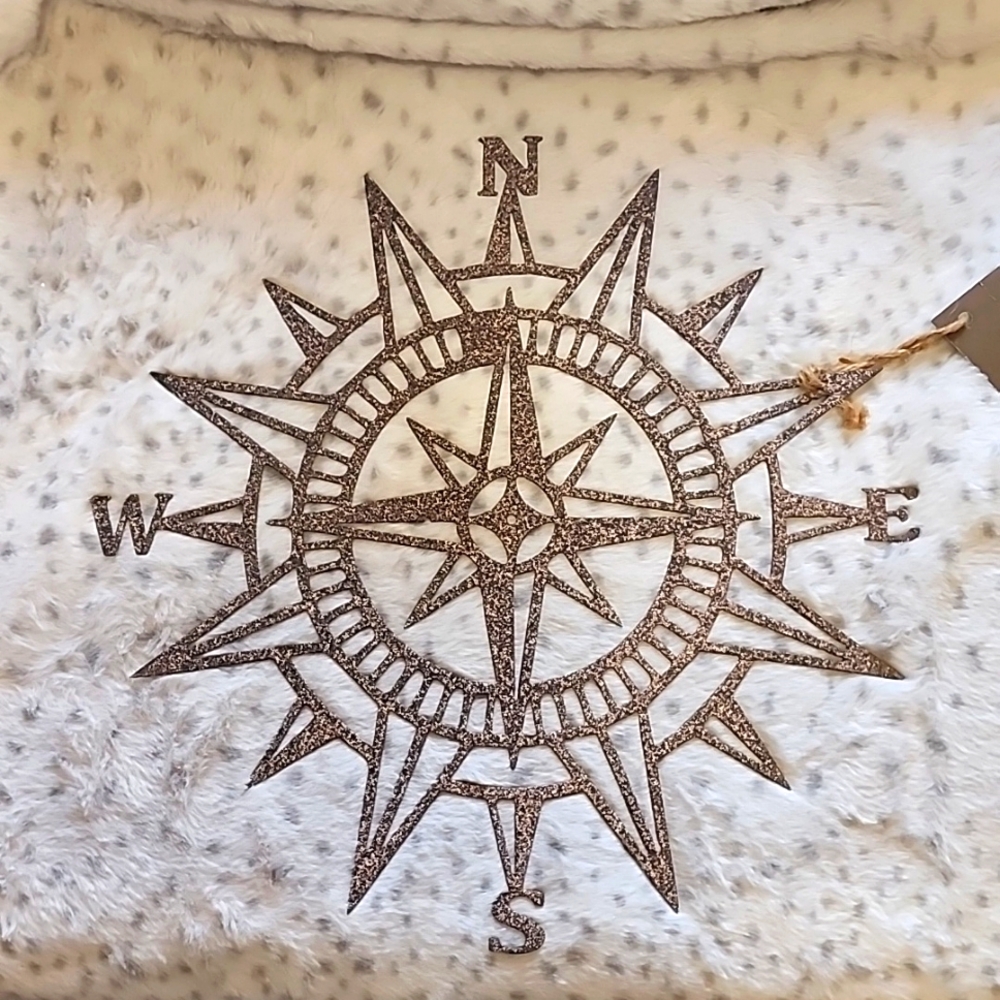 Stone Brown Metal 🧭 Compass